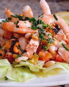 Салаты с рыбой и морепродуктами