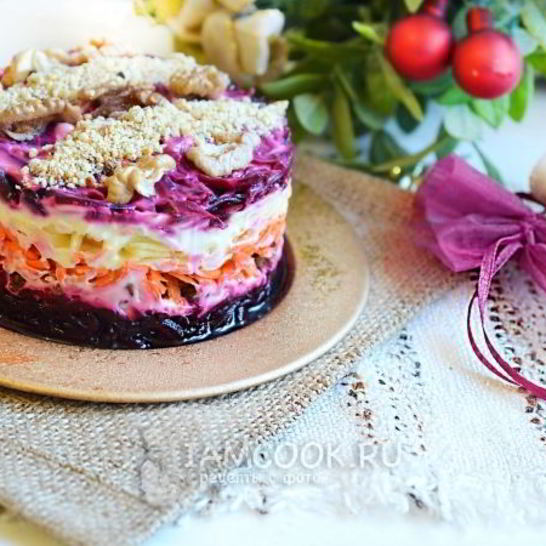 Рецепт свекольного салата с изюмом