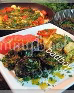 Теплый салат Баклажанный