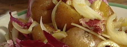 теплый салат с копченой рыбой. Шаг 7