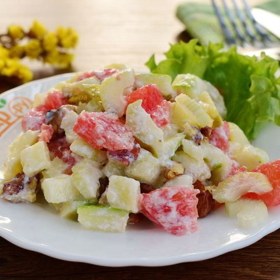 Рецепт вальдорфского салата с грейпфрутом