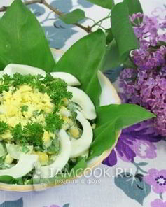 Весенний салат с черемшой