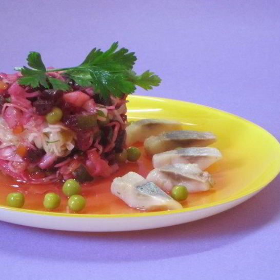 Рецепт винегрета с сельдью