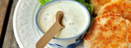 сметанно-йогуртовый соус с горчицей, мятой и лимоном. Шаг 4