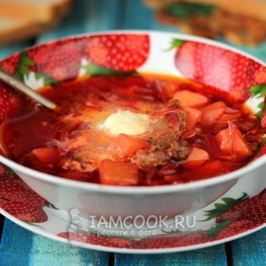 Рецепт борща без капусты