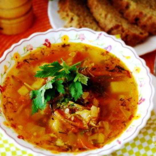 Рецепт борща без свеклы