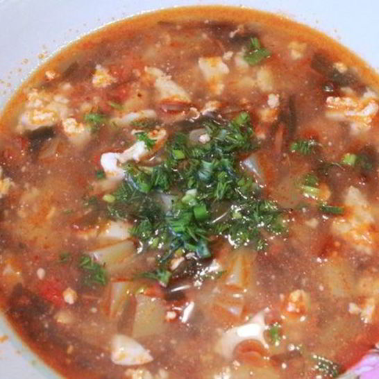 Рецепт борща из морской капусты