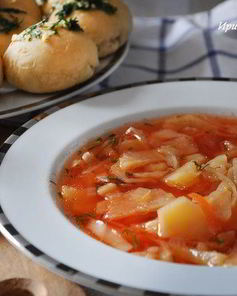 Борщ на говяжьем бульоне