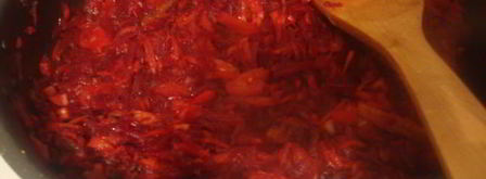 борщ с чесночными булочками. Шаг 12