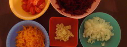 борщ с чесночными булочками. Шаг 7