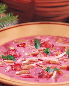 Борщ с фасолью и капустой