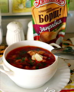 Борщ с фасолью