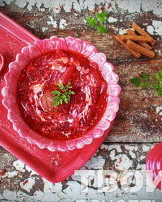 Борщ с фрикадельками