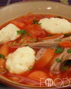 Борщ с галушками