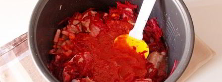 борщ с кислой капустой в мультиварке. Шаг 8