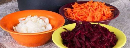 борщ с красной консервированной фасолью и с мясом. Шаг 2