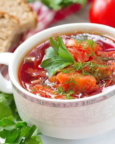 Борщ с курицей в мультиварке