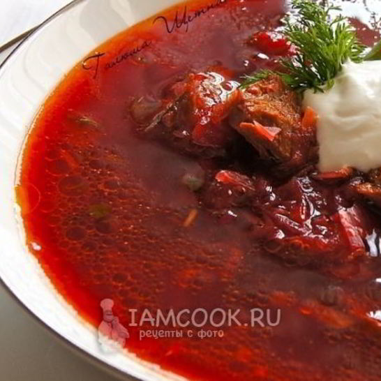 Рецепт борща с телятиной