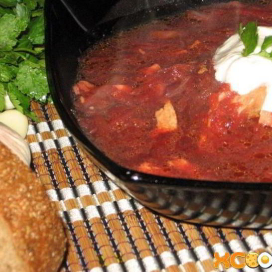 Рецепт борща с томатной пастой