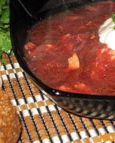 Борщ с томатной пастой