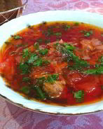 Борщ с тушенкой и капустой