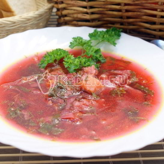 Рецепт борща со щавелем