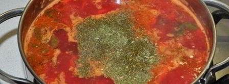 борщ со свекольной ботвой. Шаг 13