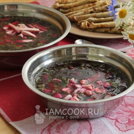 Рецепт холодного борща из свеклы