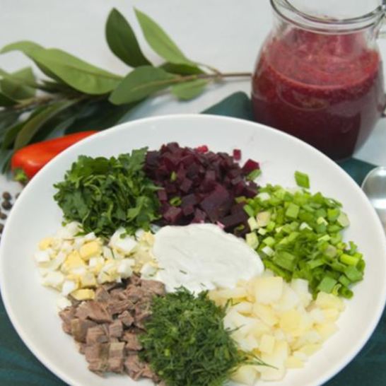 Рецепт холодного борща на квасе