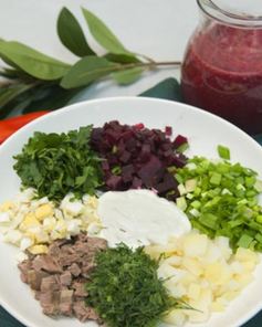 Холодный борщ на квасе