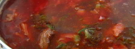 летний борщ со свекольными листьями. Шаг 9