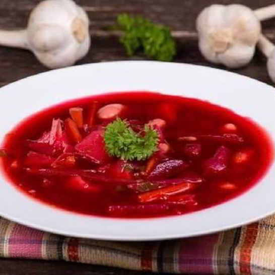Рецепт пикантного борща с фасолью