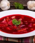 Пикантный борщ с фасолью