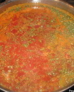 Постный борщ с фасолью и капустой