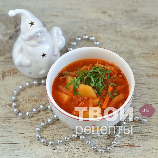 Рецепт постного борща