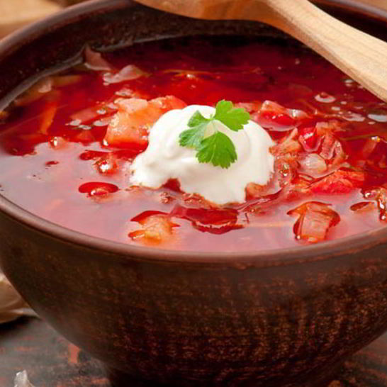 Рецепт сытного литовского борща с картошкой и курицей