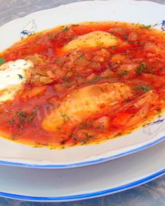 Украинский борщ с ушками