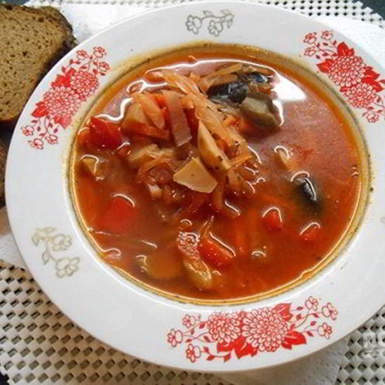 Рецепт вегетарианского борща в мультиварке