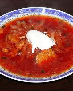 Вкусный борщ с тушенкой