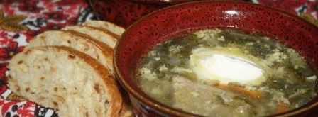 зеленый борщ со щавелем и виноградными листьями. Шаг 8