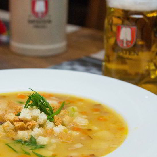 Рецепт горохового супа с копченостями