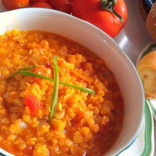 Рецепт густого супа из красной чечевицы