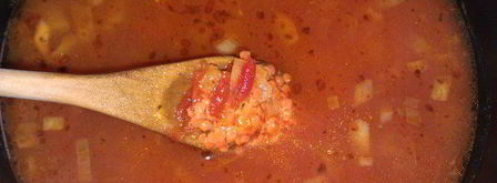 густой суп из красной чечевицы. Шаг 4