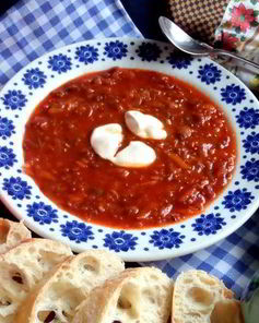 Легкий свекольный суп без картошки