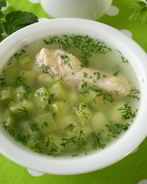 Летний суп с курицей