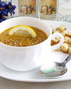 Морковный суп с белой фасолью