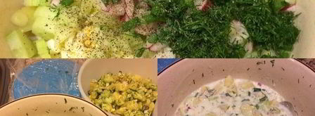 окрошка на айране. Шаг 3