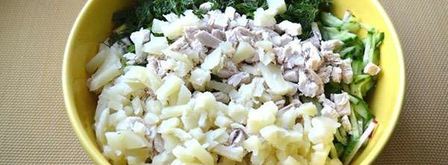 окрошка на кефире. Шаг 3