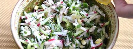 окрошка на кефире. Шаг 4