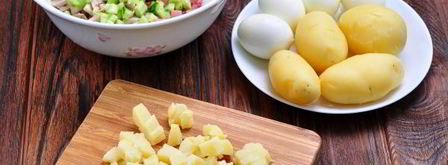 окрошка на курином бульоне. Шаг 7